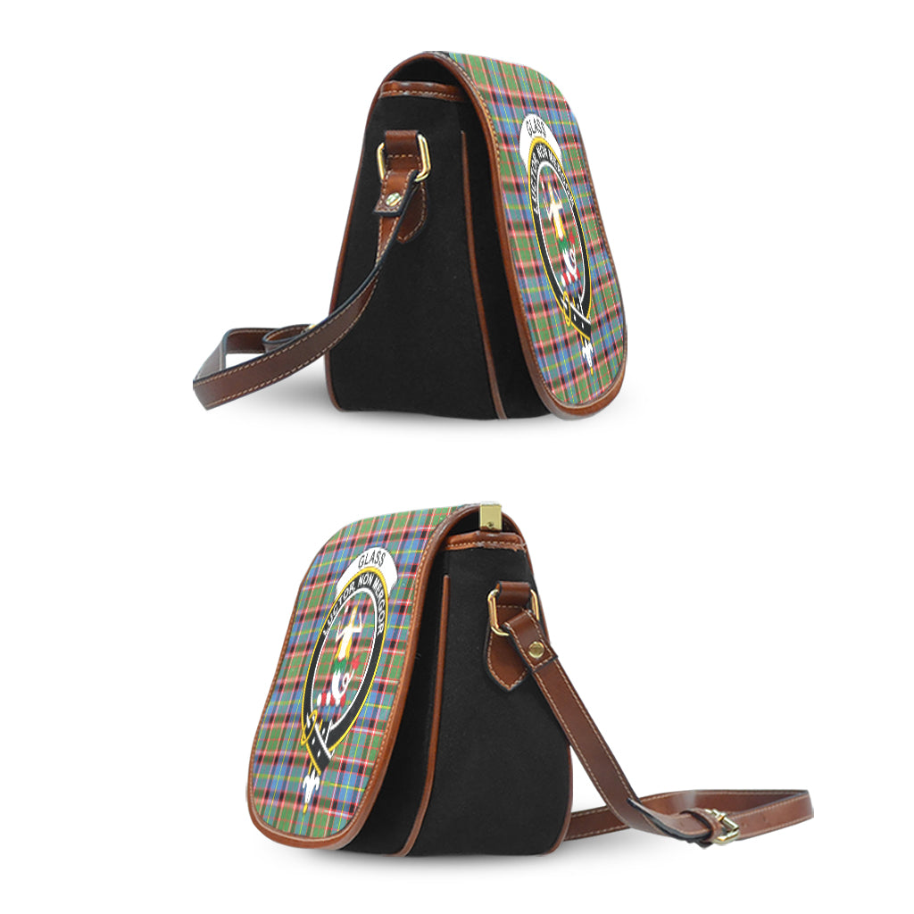 Glass Tartan Saddle Bag with Family Crest - Tartan Vibes Clothing