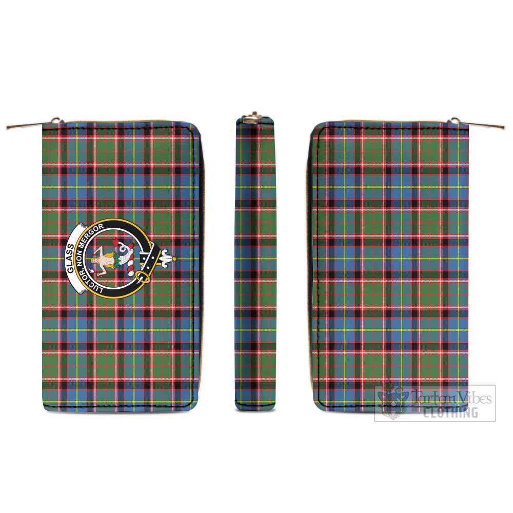 Tartan Vibes Clothing Glass Tartan Women's Leather Wallet with Family Crest