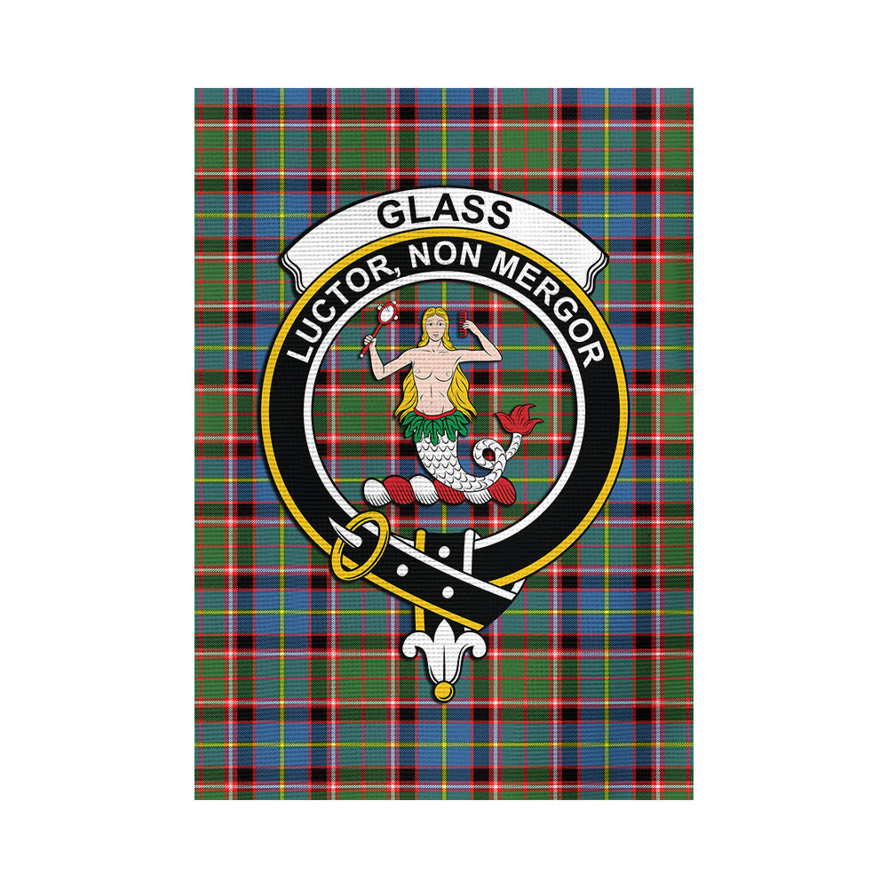 Glass Tartan Flag with Family Crest - Tartan Vibes Clothing