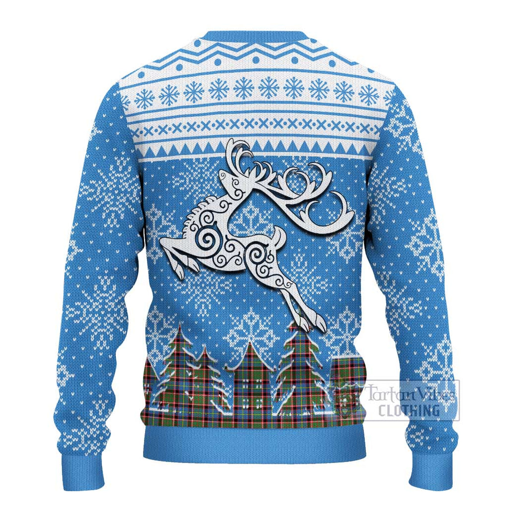 Glass Clan Christmas Ugly Sweater Celtic Reindeer Style - Tartan Vibes Clothing