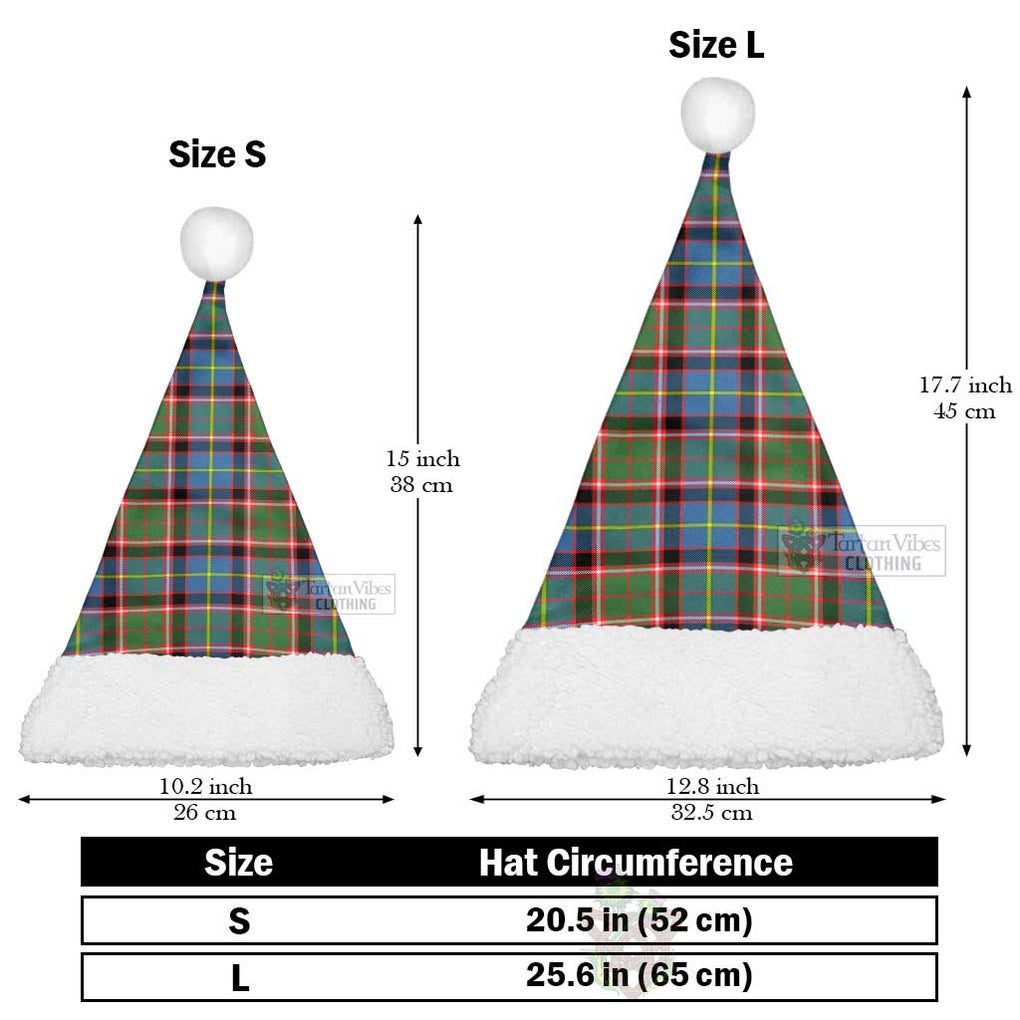 Glass Tartan Christmas Santa Hats Christmas Hat L 25.6in (65cm) - Tartan Vibes Clothing