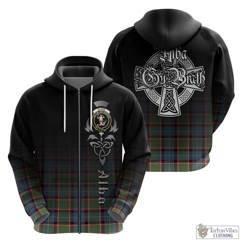 Glass Tartan Hoodie Featuring Alba Gu Brath Family Crest Celtic Inspired - Tartan Vibes Clothing