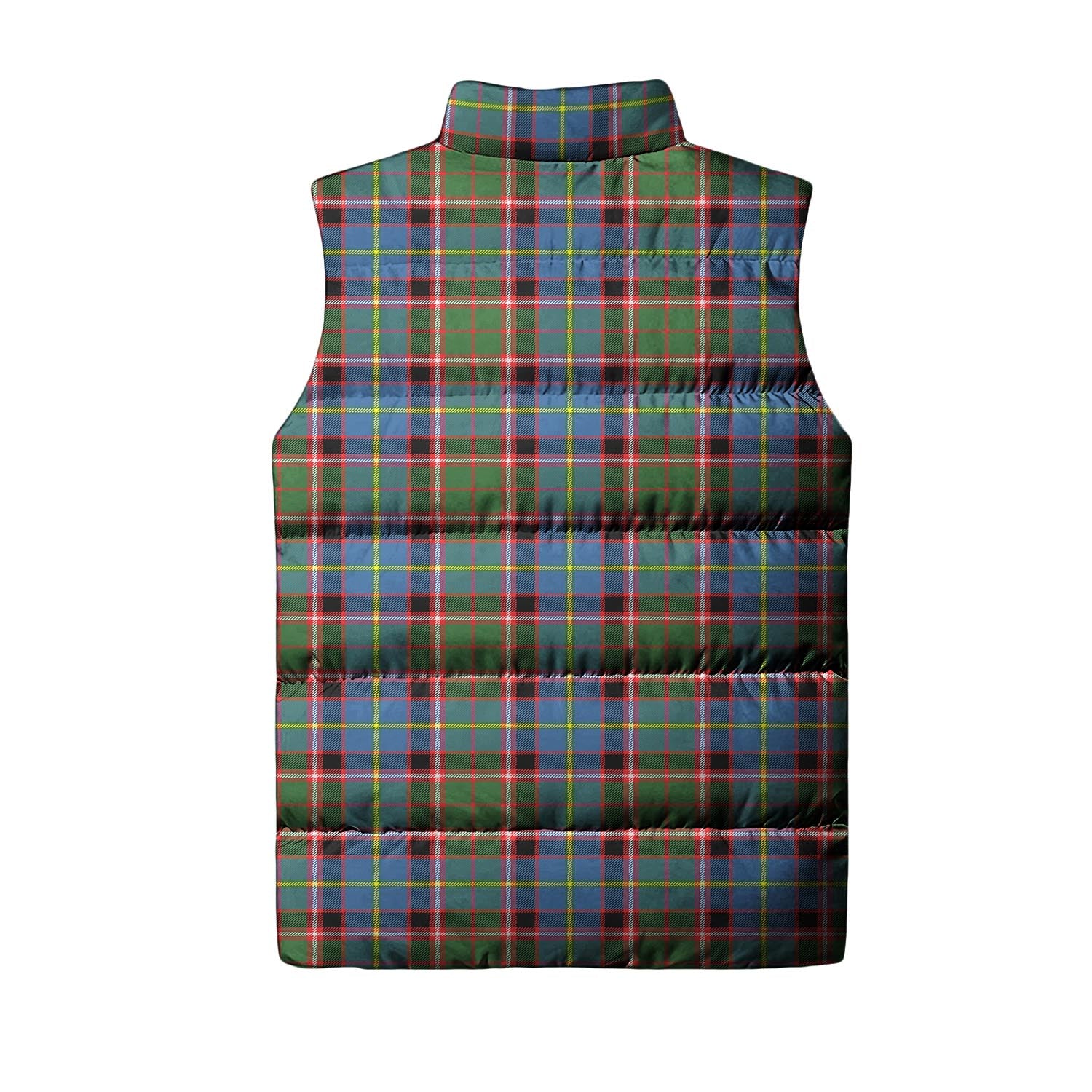 Glass Tartan Sleeveless Puffer Jacket Unisex L - Tartan Vibes Clothing