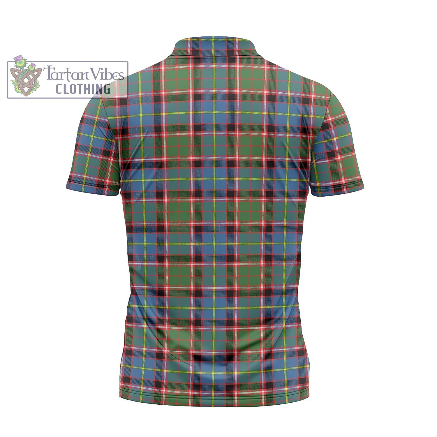 Glass Tartan Zipper Polo Shirt - Tartan Vibes Clothing