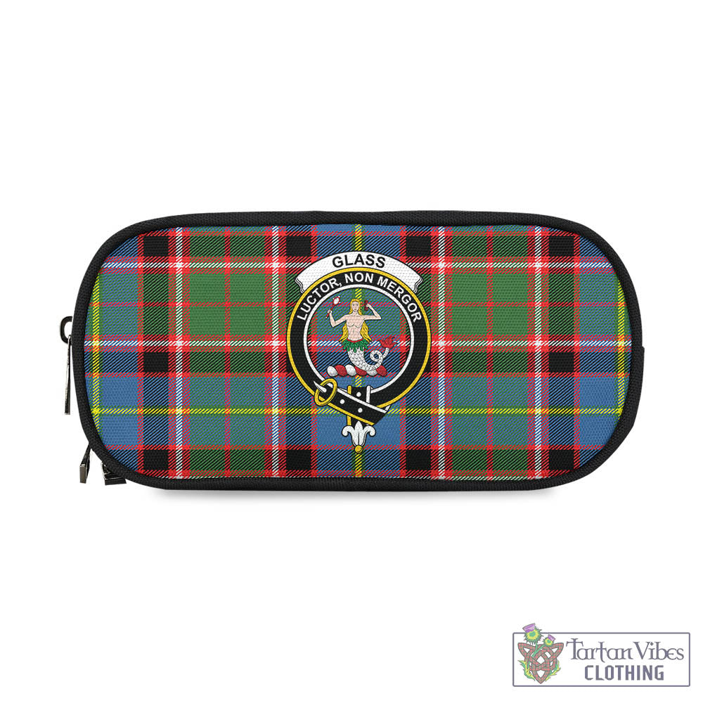 Glass Tartan Pen and Pencil Case with Family Crest - Tartan Vibes Clothing