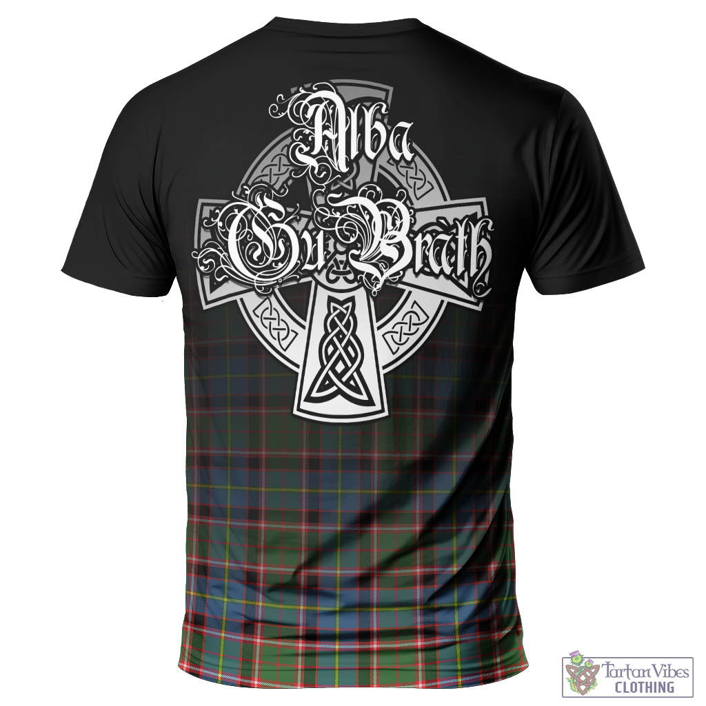 Glass Tartan T-Shirt Featuring Alba Gu Brath Family Crest Celtic Inspired - Tartan Vibes Clothing