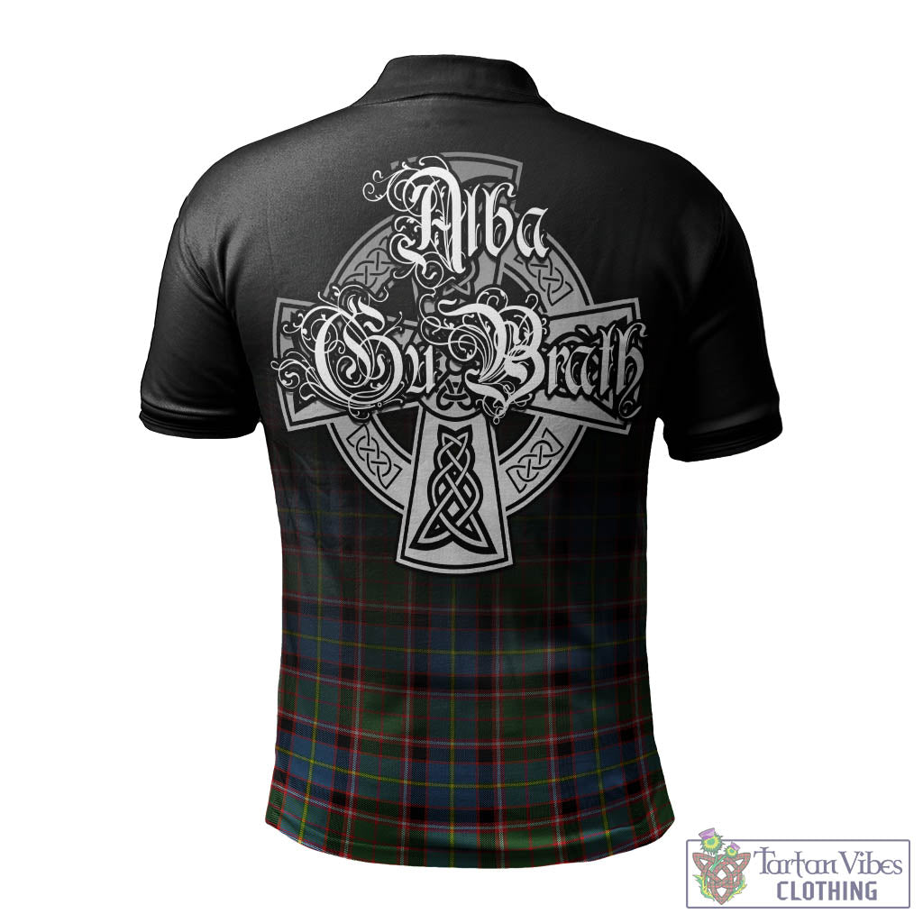 Glass Tartan Polo Shirt Featuring Alba Gu Brath Family Crest Celtic Inspired - Tartan Vibes Clothing
