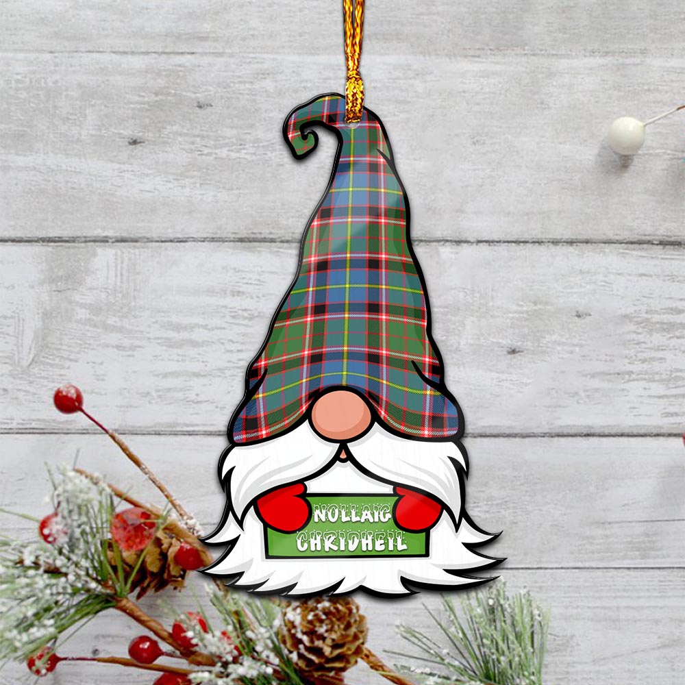 Glass Gnome Christmas Ornament with His Tartan Christmas Hat - Tartan Vibes Clothing