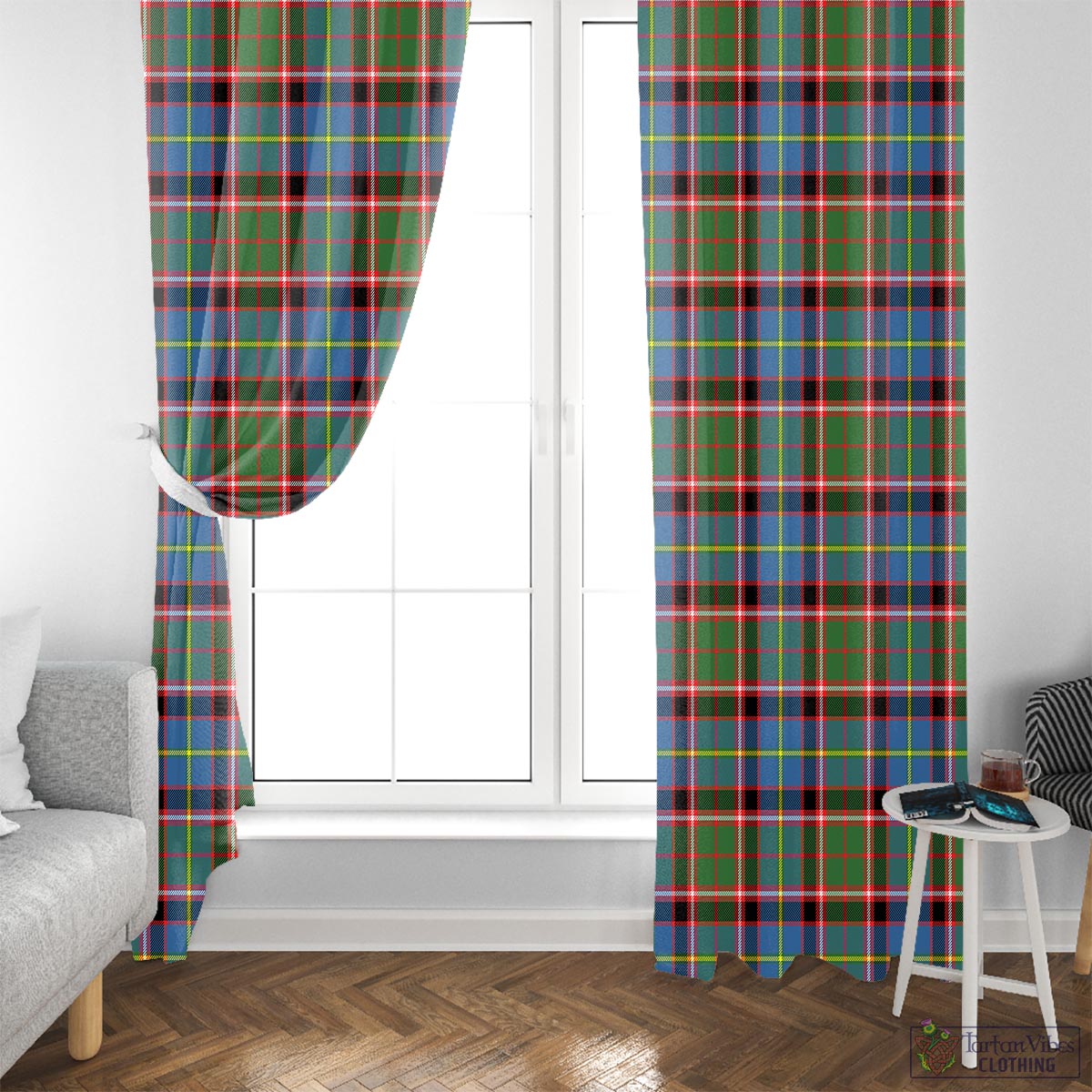 Glass Tartan Window Curtain