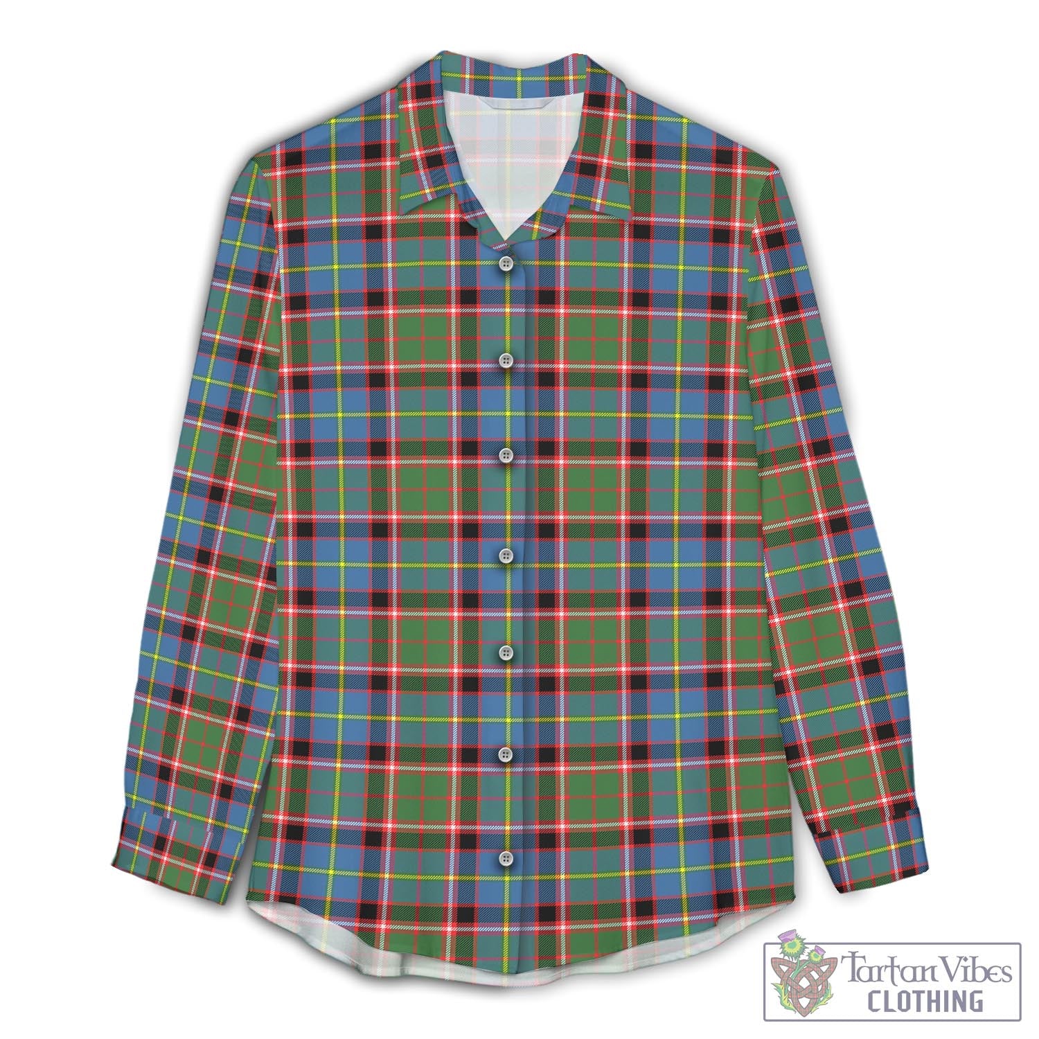 Glass Tartan Women's Casual Shirt - Tartan Vibes Clothing