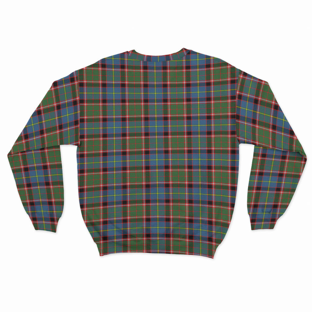 Glass Tartan Sweatshirt with Family Crest - Tartan Vibes Clothing