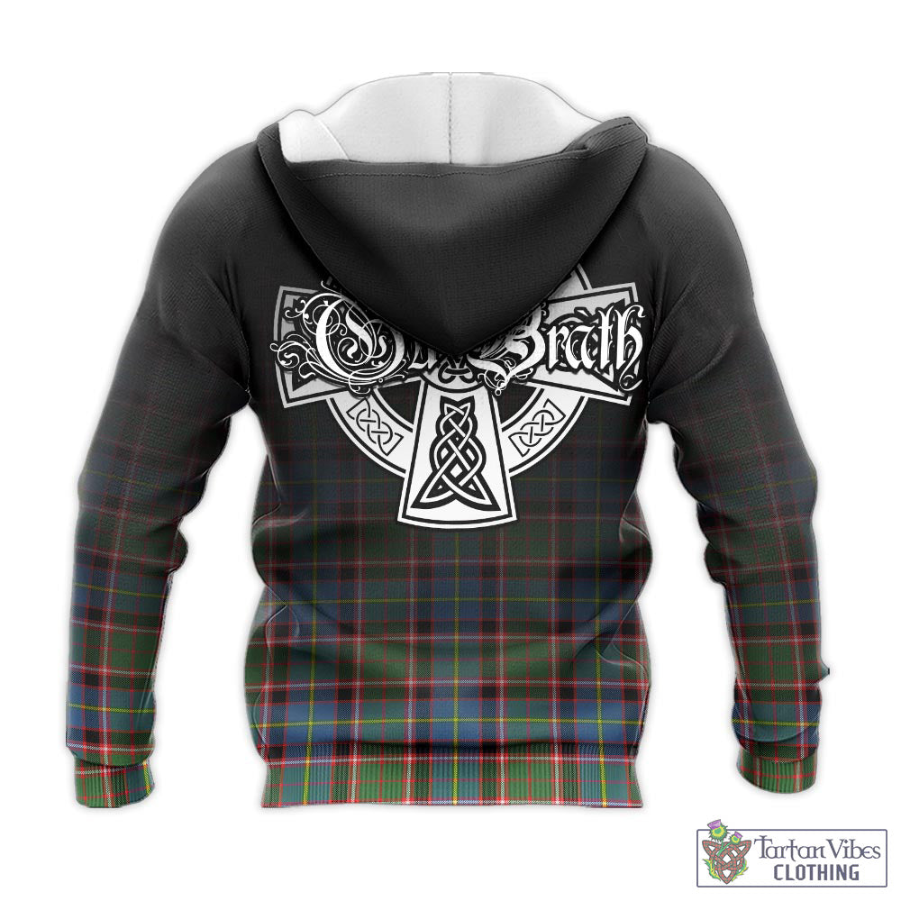 Glass Tartan Knitted Hoodie Featuring Alba Gu Brath Family Crest Celtic Inspired - Tartan Vibes Clothing