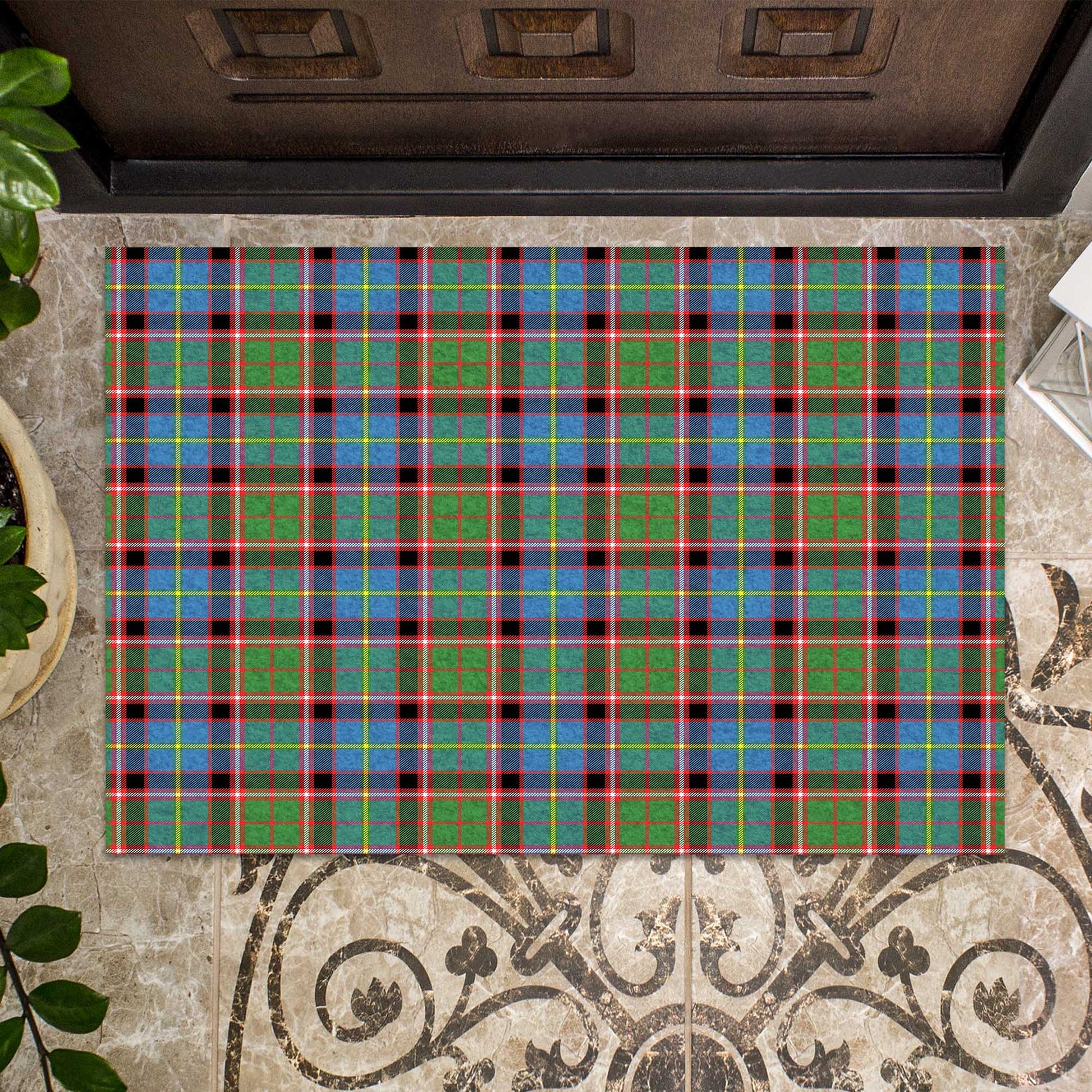 Glass Tartan Rubber Doormat - Tartan Vibes Clothing