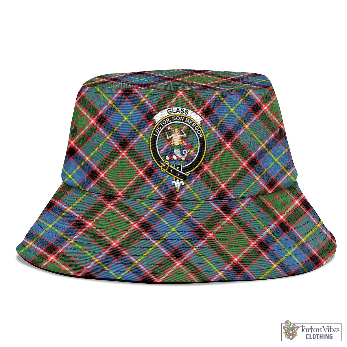 Glass Tartan Bucket Hat with Family Crest - Tartan Vibes Clothing