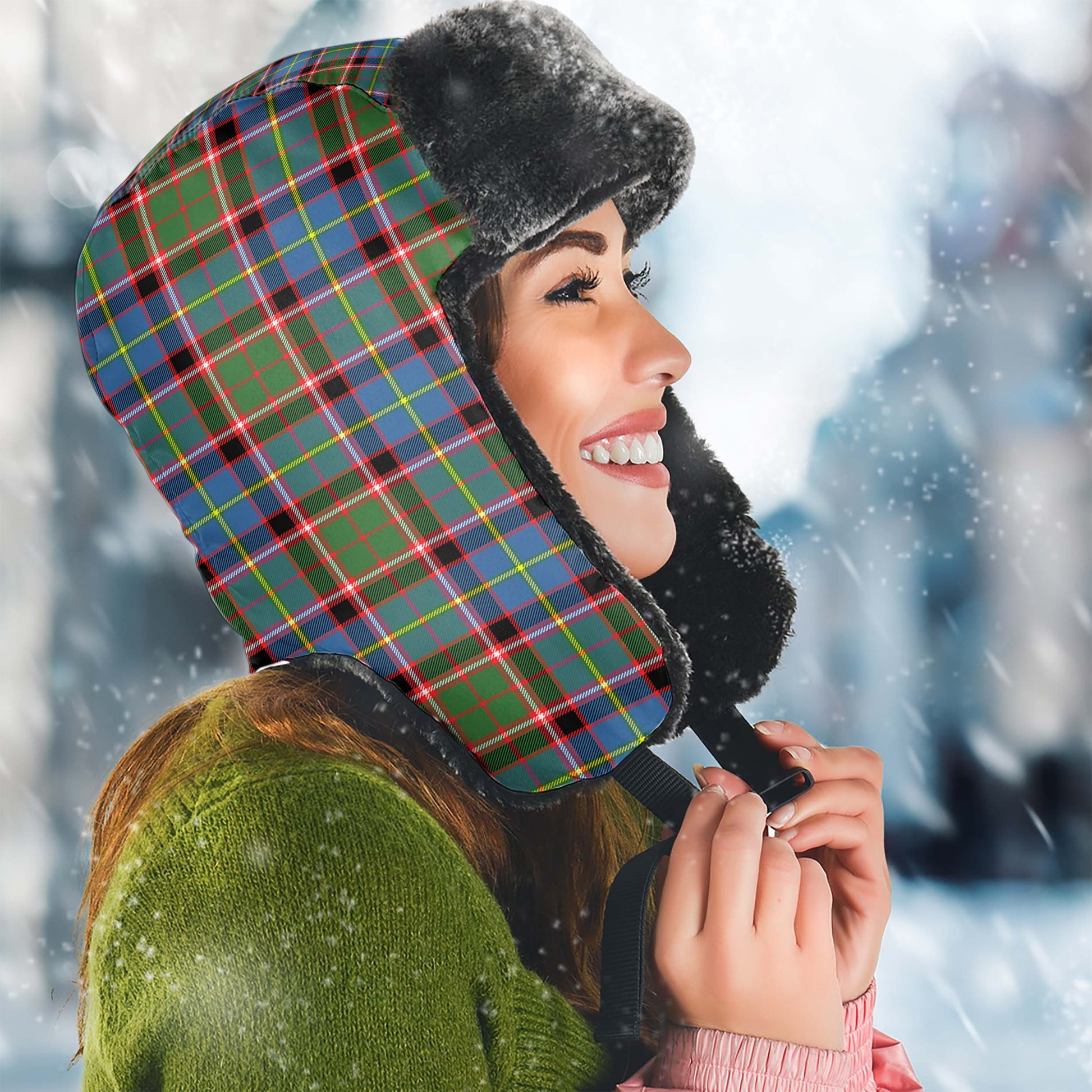 Glass Tartan Winter Trapper Hat - Tartan Vibes Clothing