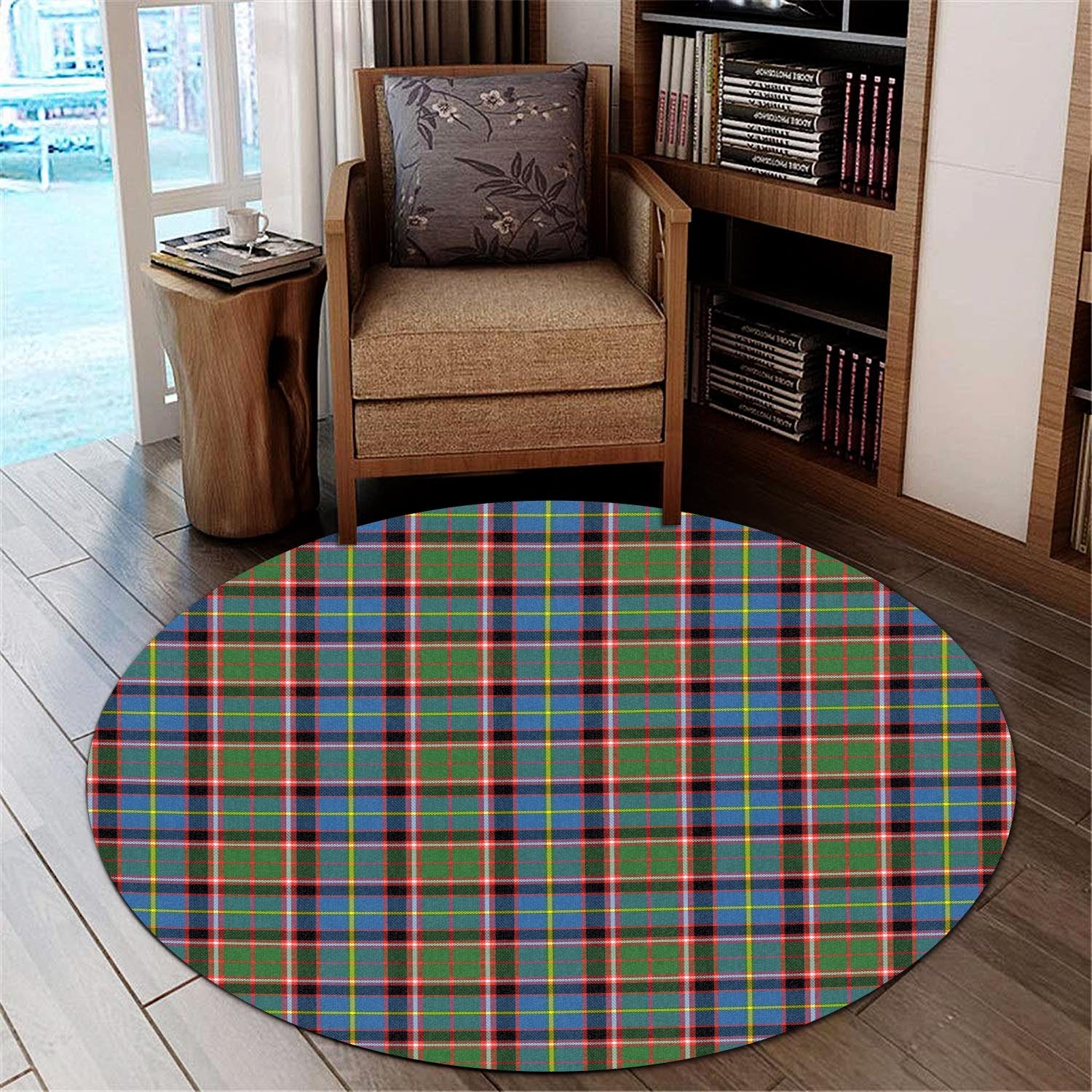 Glass Tartan Round Rug - Tartan Vibes Clothing