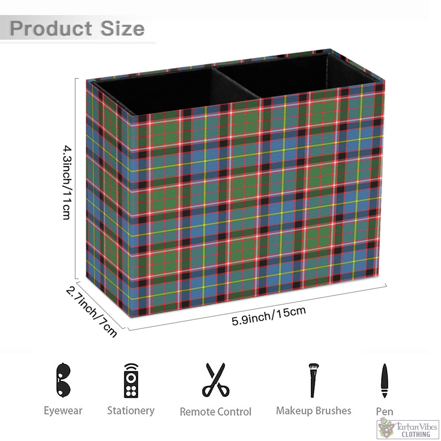 Glass Tartan Pen Holder - Tartan Vibes Clothing
