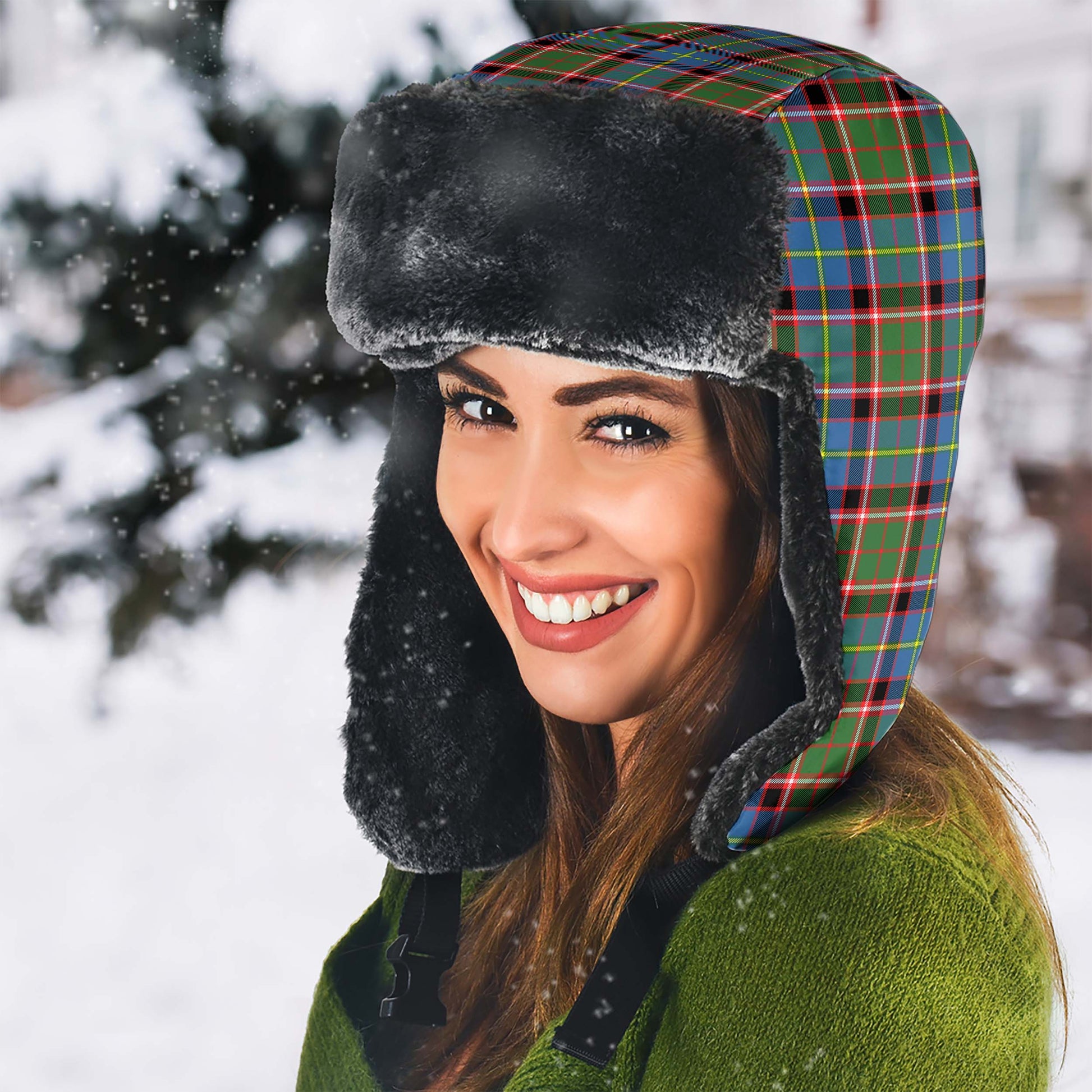 Glass Tartan Winter Trapper Hat - Tartan Vibes Clothing