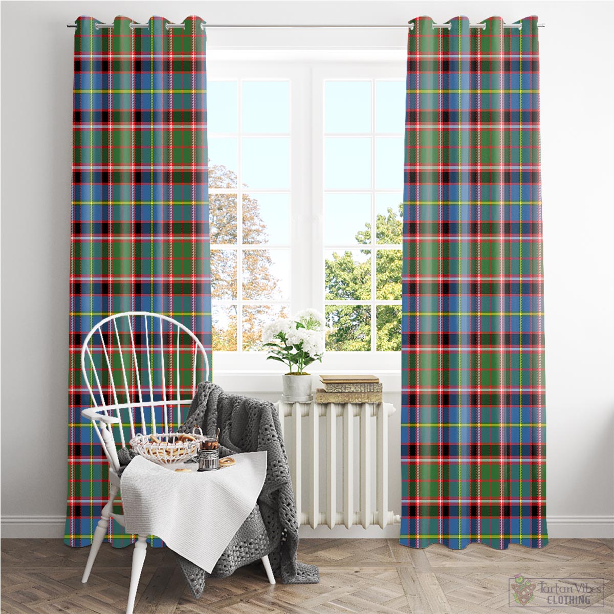 Glass Tartan Window Curtain