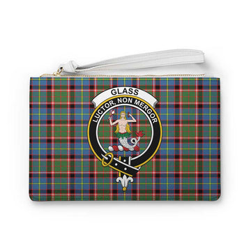 Tartan Vibes Clothing Glass Family Crest Tartan Clutch Bag