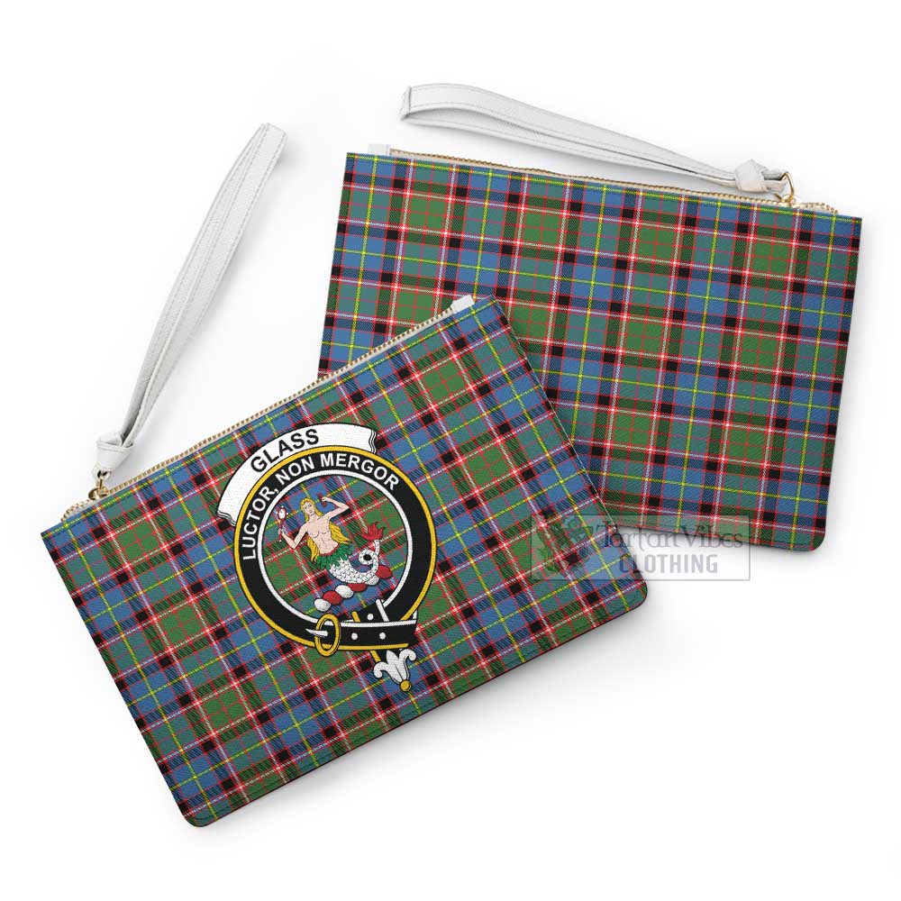 Tartan Vibes Clothing Glass Family Crest Tartan Clutch Bag