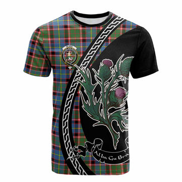 Glass Family Crest Tartan Cotton T-shirt Alba Thistle Inspired