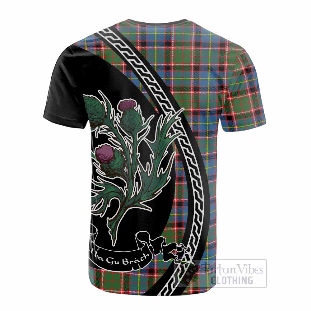 Glass Family Crest Tartan Cotton T-shirt Alba Thistle Inspired - Tartan Vibes Clothing