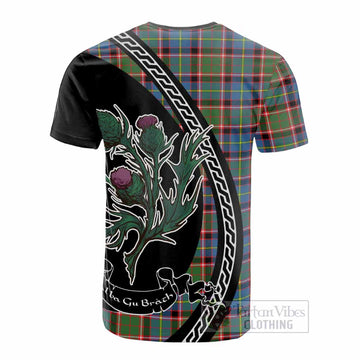 Glass Family Crest Tartan Cotton T-shirt Alba Thistle Inspired