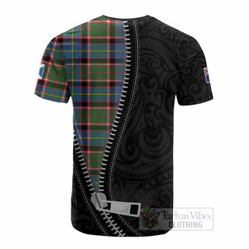 Glass Tartan Cotton T-shirt New Zealand Pattern Unique Zipper Stylized