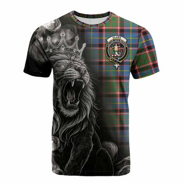 Glass Tartan Cotton T-shirt Roaring Lion Heritage