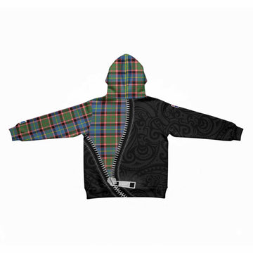 Glass Tartan Kid Hoodie New Zealand Pattern Unique Zipper Stylized