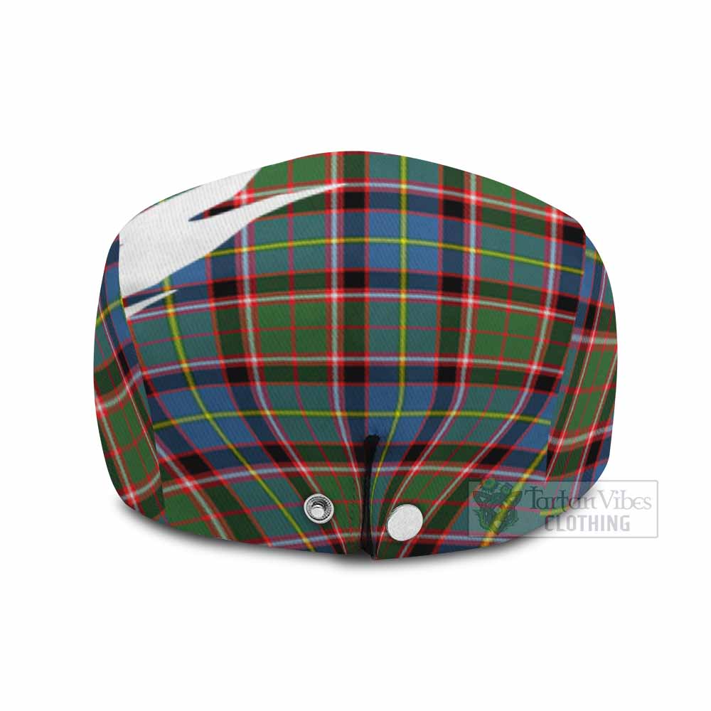 Glass Tartan Loch Ness Monster Scottish Heritage Art Flat Cap, Jeff Cap