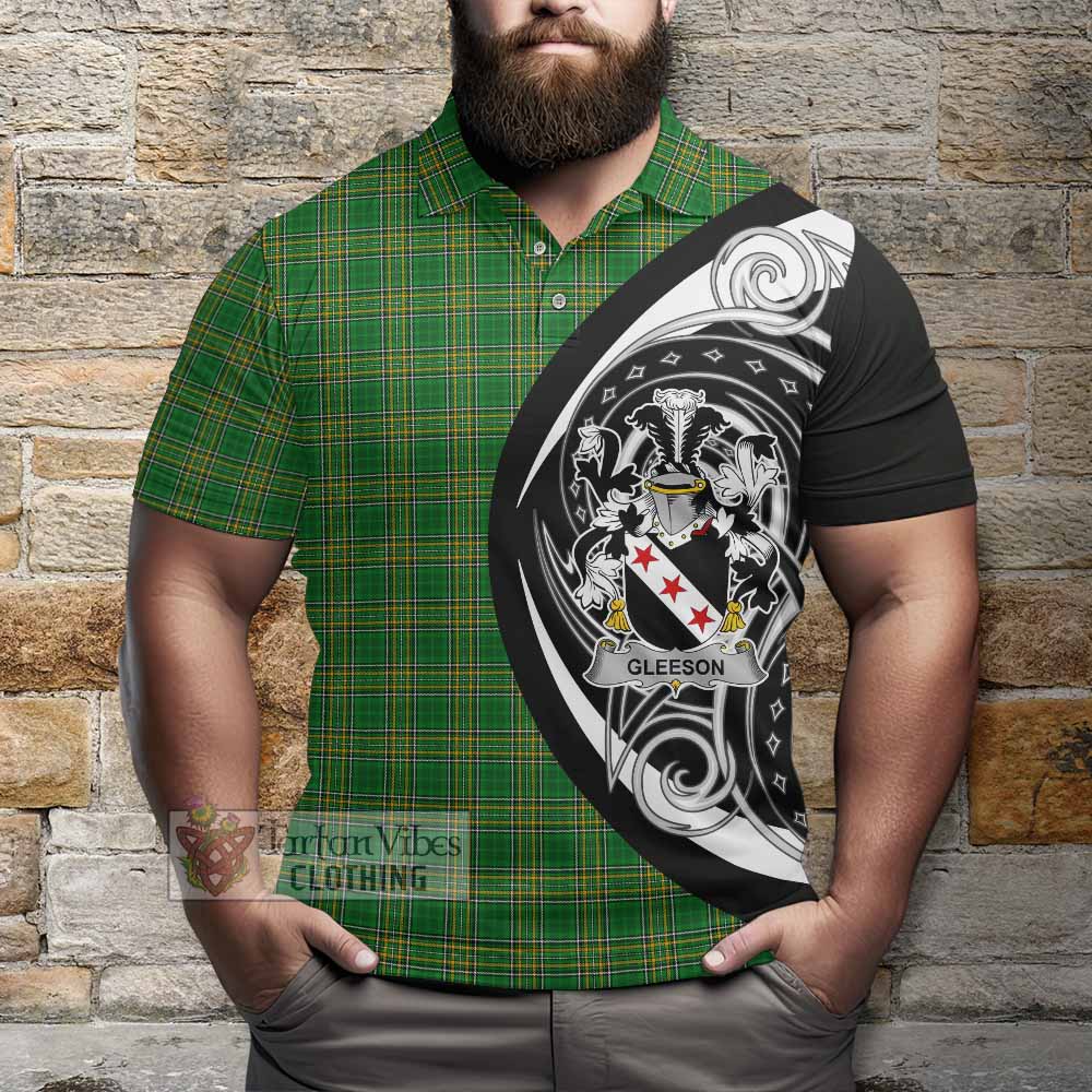 Tartan Vibes Clothing Gleeson Irish Clan Polo Shirt Celtic Circle Style