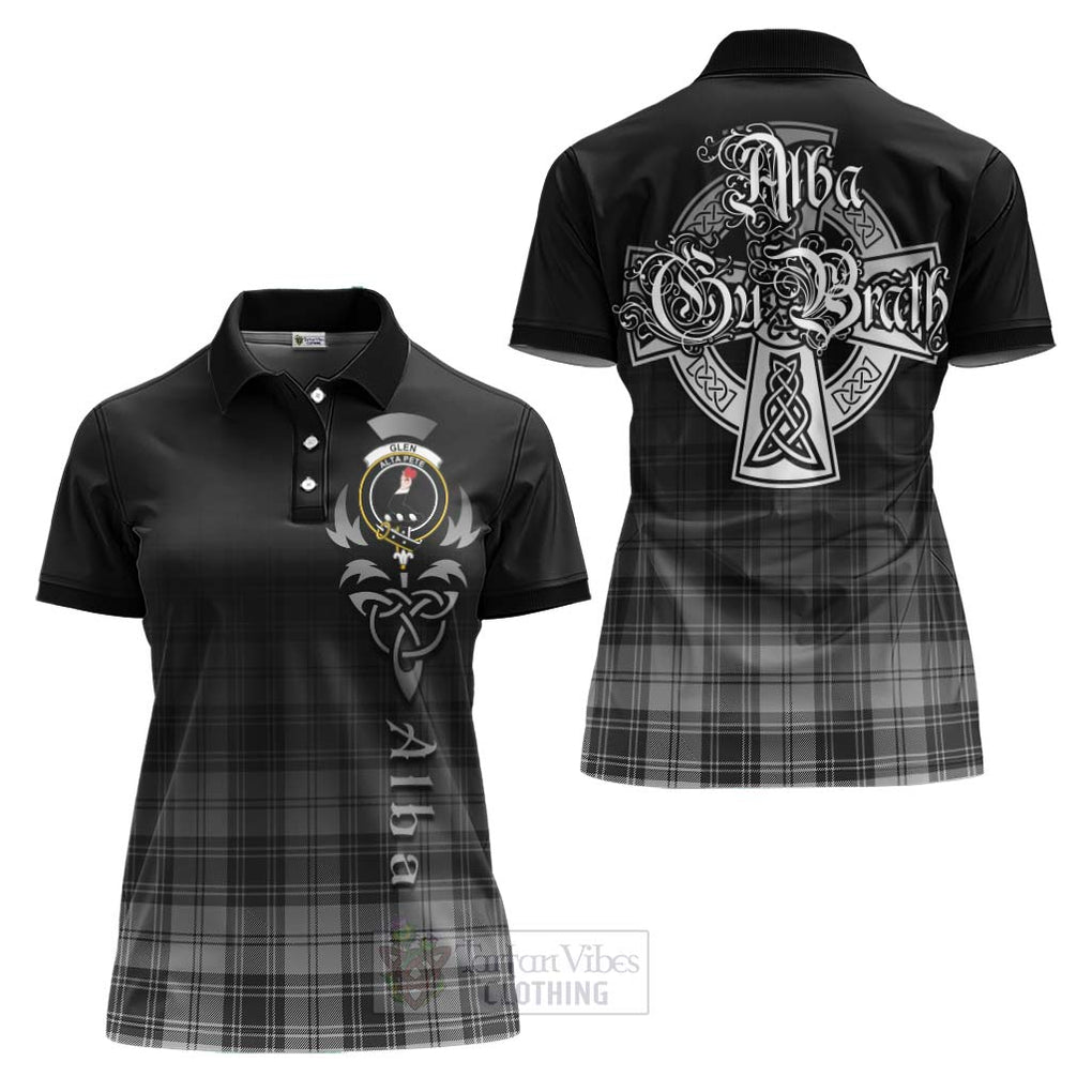 Tartan Vibes Clothing Glen Tartan Women's Polo Shirt Featuring Alba Gu Brath Family Crest Celtic Inspired