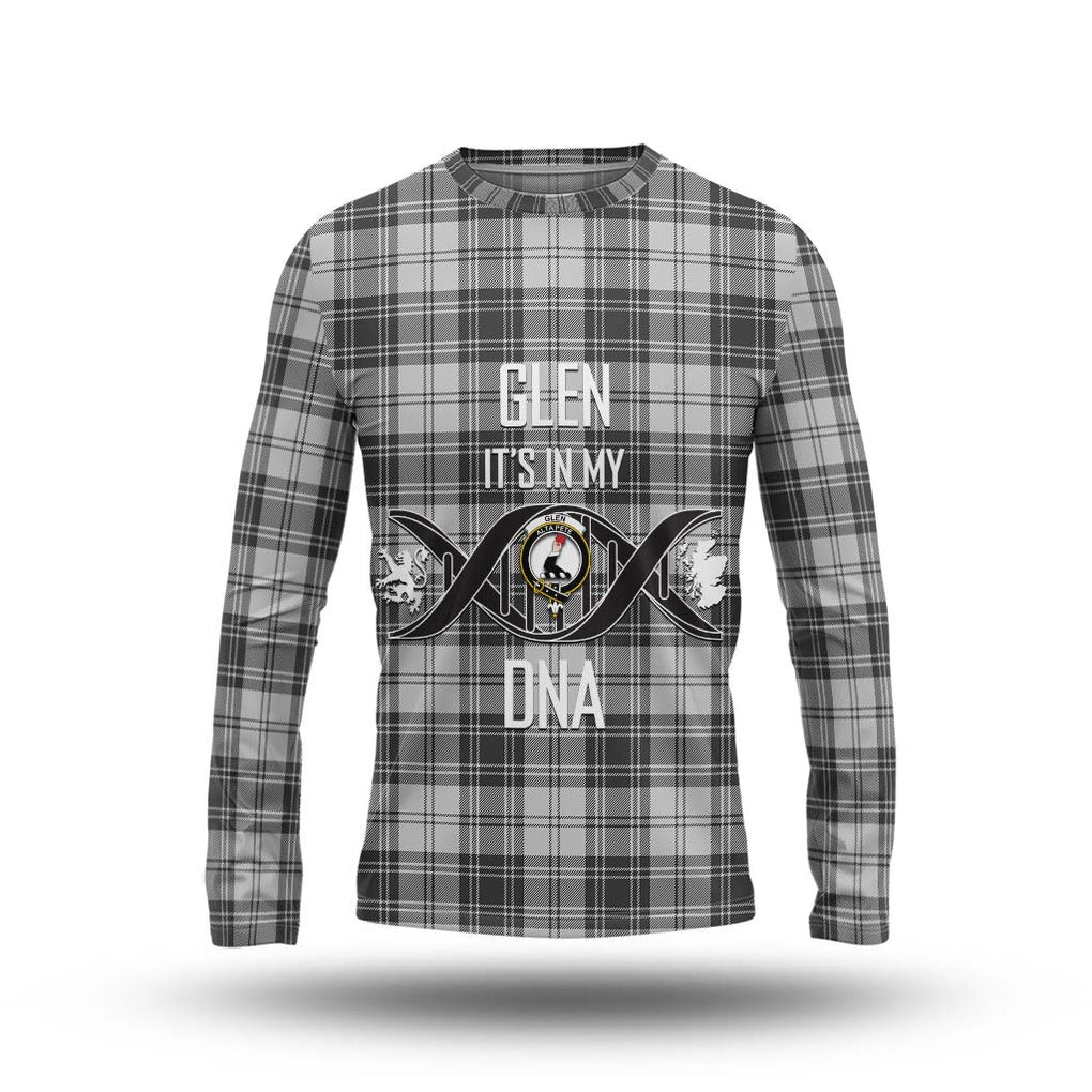 Glen Tartan Long Sleeve T-Shirt with Family Crest DNA In Me Style Unisex - Tartanvibesclothing Shop