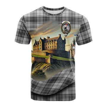 Tartan Vibes Clothing Glen Tartan Family Crest Cotton T-shirt with Scottish Ancient Castle Style