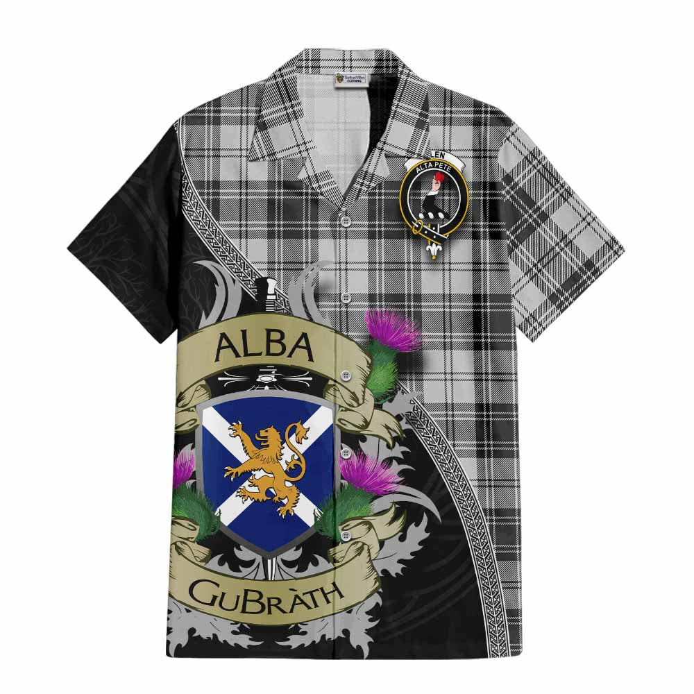 Tartan Vibes Clothing Glen Tartan Family Crest Short Sleeve Button Shirt Lion Rampant Royal Thistle Shield Celtic Inspired