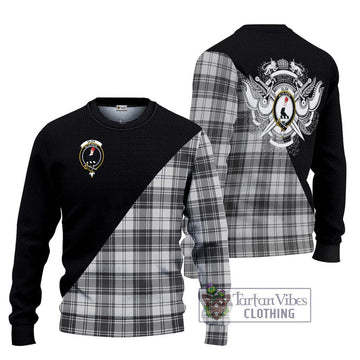 Glen Tartan Ugly Sweater with Family Crest and Military Logo Style
