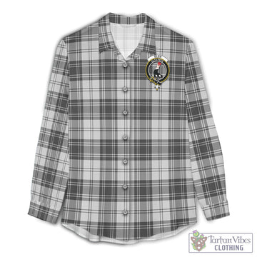 Tartan Vibes Clothing Glen Tartan Womens Casual Shirt with Family Crest