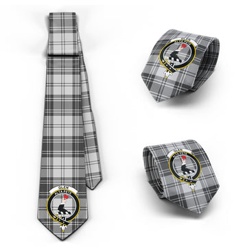 Glen Tartan Classic Necktie with Family Crest
