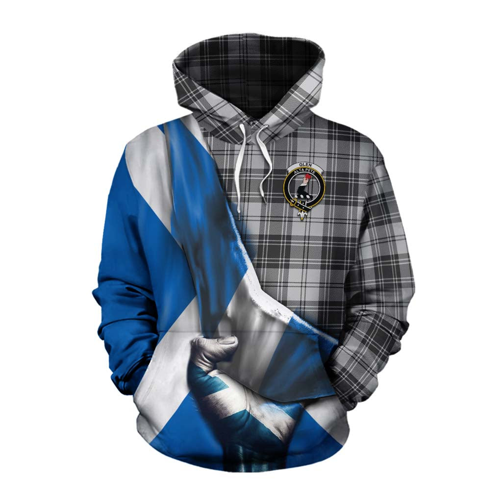 Tartan Vibes Clothing Glen Tartan Cotton Hoodie with Family Crest Scotland Patriotic Style