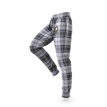 Glen Tartan Joggers Pants with Family Crest