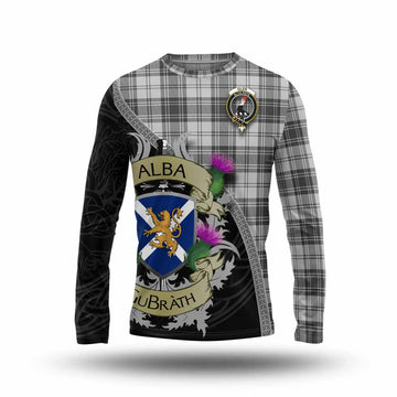 Glen Tartan Family Crest Long Sleeve T-Shirt Lion Rampant Royal Thistle Shield Celtic Inspired