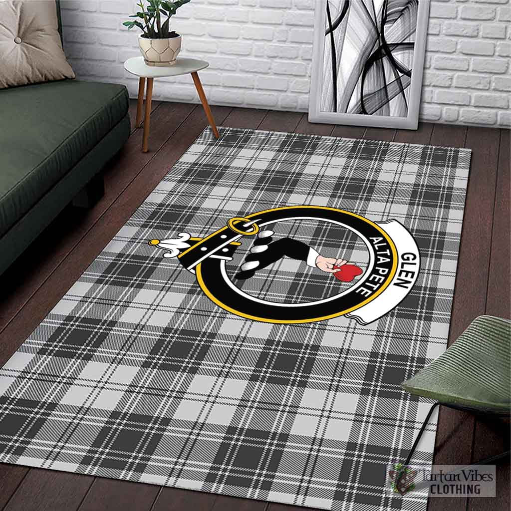 Tartan Vibes Clothing Glen Tartan Area Rug with Family Crest