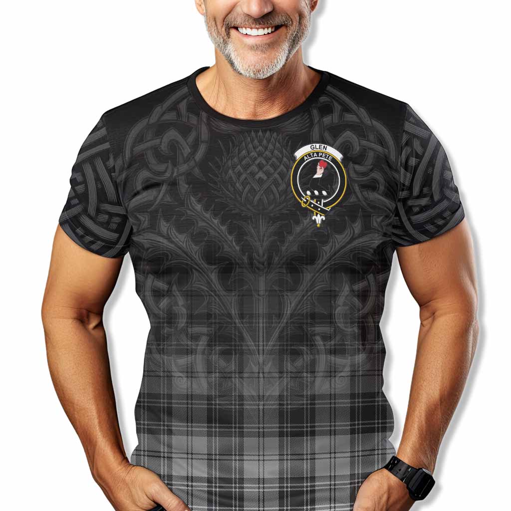 Tartan Vibes Clothing Glen Tartan T-Shirt with Family Crest Celtic Thistle Vibes