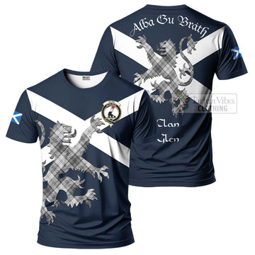 Tartan Vibes Clothing Glen Tartan Lion Rampant T-Shirt – Proudly Display Your Heritage with Alba Gu Brath and Clan Name