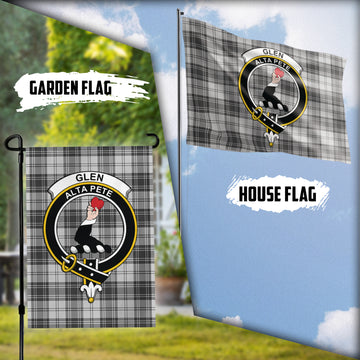 Glen Tartan Flag with Family Crest