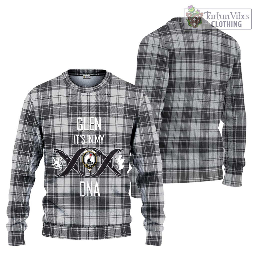 Glen Tartan Knitted Sweater with Family Crest DNA In Me Style Unisex - Tartanvibesclothing Shop