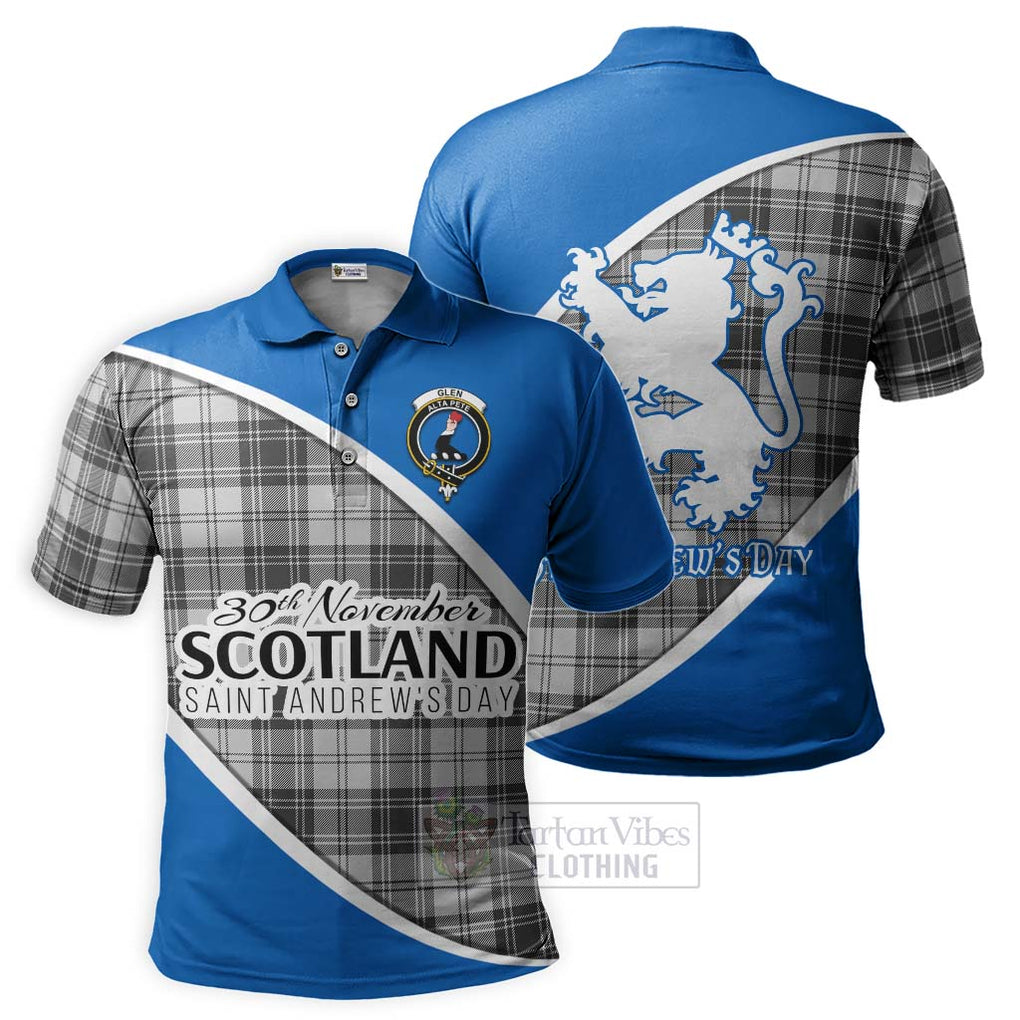 Tartan Vibes Clothing Glen Family Crest Tartan Polo Shirt Celebrate Saint Andrew's Day in Style