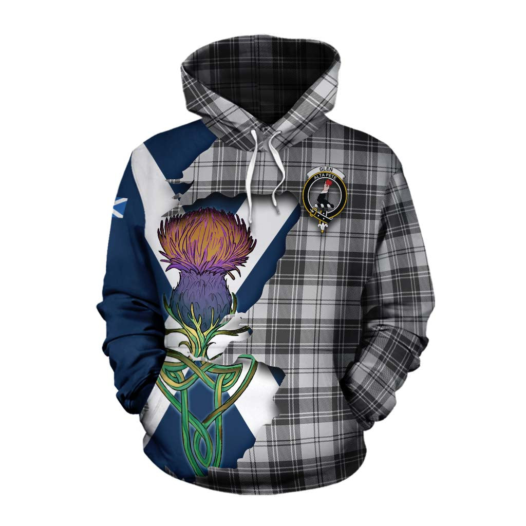 Tartan Vibes Clothing Glen Tartan Family Crest Cotton Hoodie Scottish Thistle Celtic Inspired